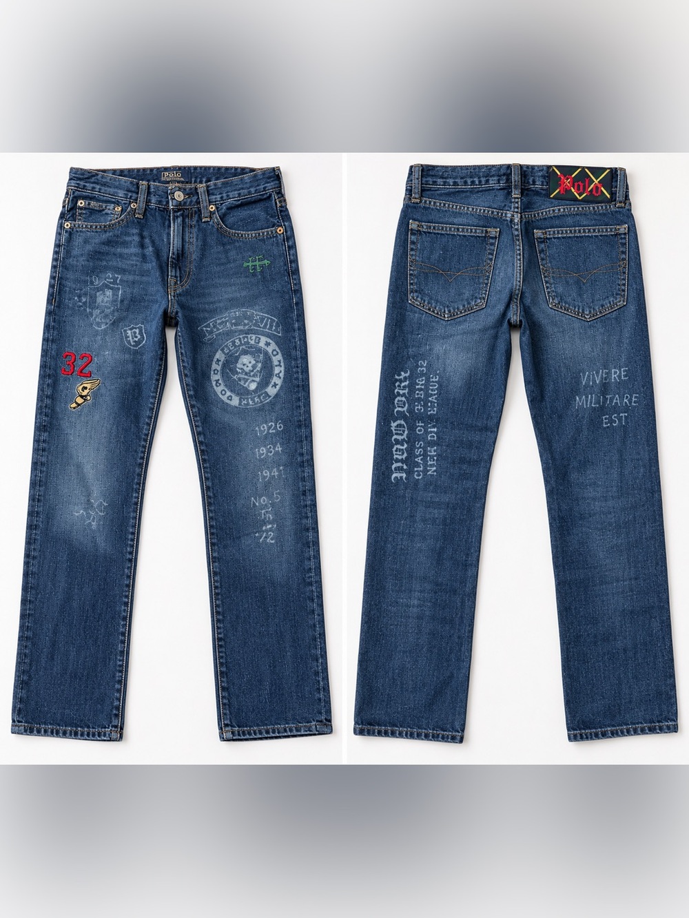 Polo Ralph Lauren Boys 10/12 Sullivan Slim Tynan Graffiti Jeans 2018